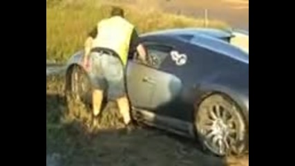 Buggati Veyron в езеро!