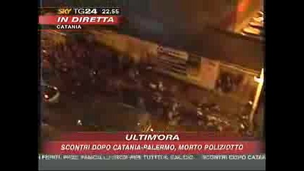 Catania Vs. Palermo - Rioting