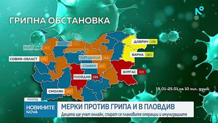 Грипна епидемия в Област Пловдив: Учениците се обучават дистанционно, спрени са ваксинациите