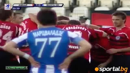 Брилиянтен гол на Пеев, Амкар - Волга 1:0