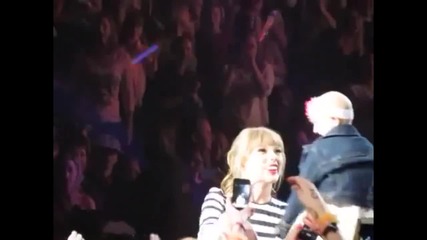 Taylor Swift Red Tour - Making child happy.