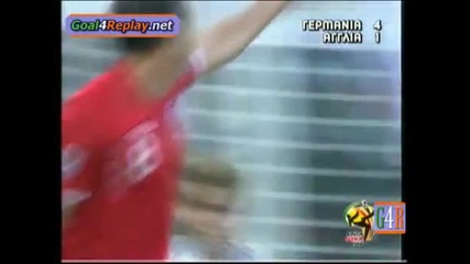 27.06.2010 Германия - Англия 4:1 Всички голове и положения - Мондиал 2010 Юар 