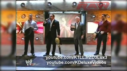 Short Evolution(triple H Randy Orton Batista Ric Flair) Segment Wwe Raw 2003