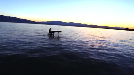 Dubstep Piano on the lake - Radioactive - With William Joseph
