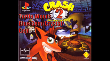 Crash Bandicoot 2 - Turtle Woods - Crystal- Gem- Blue Gem