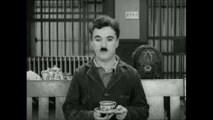 Charlie Chaplin Modern Times Coffee Drinking Funny