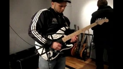 Marc Rizzo At Hit and Run Studios Beatin the Hell outta my Guitar