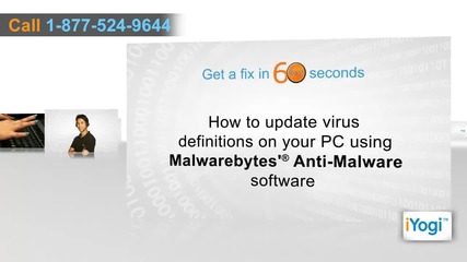 How to update virus definitions on your Pc using Malwarebytes’® Anti - Malware software? 