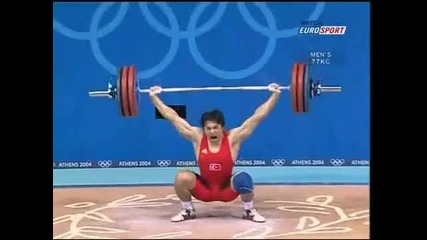 Taner Sagir Snatch 172.5kg 2004 Olimpiiskoto 