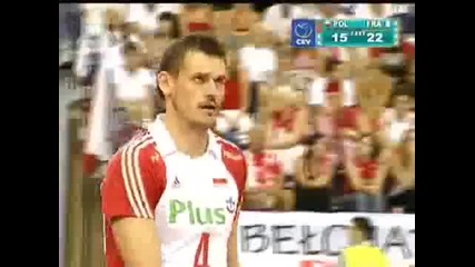 Poland vs. France - Set 3! (turkey Evc 2009 Final)