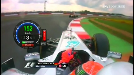 Michael Schumacher Silverstone 2011 Onboard / Михаел Шумахер Силвърстоун 2011 Онборд