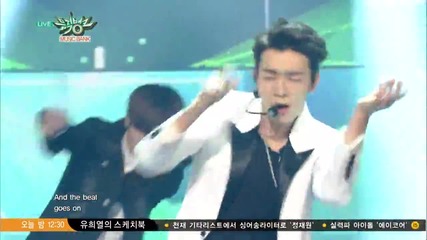 (бг превод) 150306 Super Junior D&e - The Beat Goes On live Music Bank