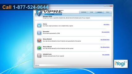 Schedule an automated scan of your Windows® 7 based Pc using Vipre® Antivirus