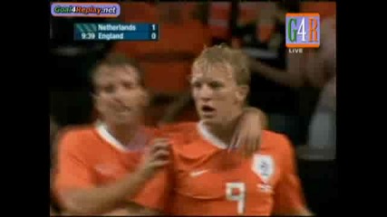 Netherlands - England 1 - 0 Goal na Dirk Kuyt