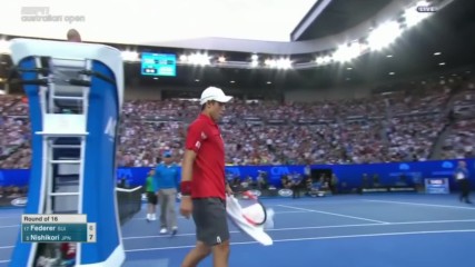 Roger Federer v. Kei Nishikori Ao 2017 R4 Highlights