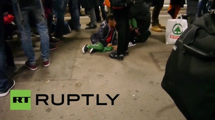 Germany: Relieved refugees arrive in Stuttgart after exhausting journey from Budapest
