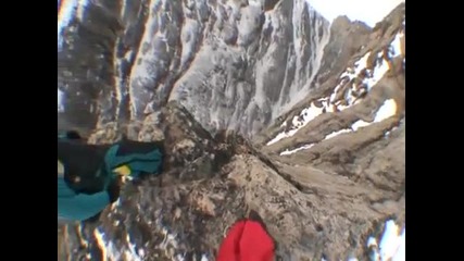 Wingsuit Base jumping in Baffin Island 