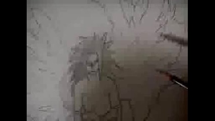 Drawing of sasuke curse seal 2