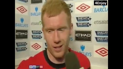 Paul Scholes interview after City 0:1 United game 