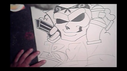 Drawing a Skull with spraycans