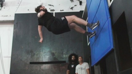 NXT Superstars take flight on Cirque du Soleil's trampoline