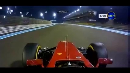 F1 Гран при на Абу Даби 2012 - контакта между Massa и Webber [hd][onboard]
