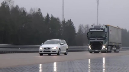 Камиони Volvo - тест на спирачките