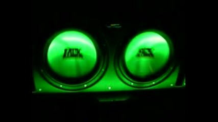 2 Subwoofers With Green Neons