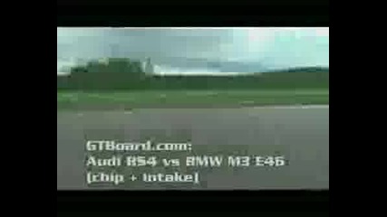 Audi Rs4 Vs Bmw M3 E46 (chip And Intake)