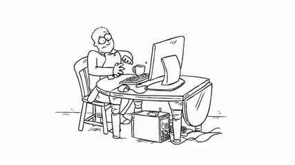 Котката на Саймън и компютъра