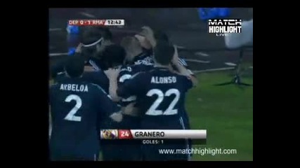 Deportivo La Coruna [1 - 3] Real Madrid 30.01.2010 Гол на Granero