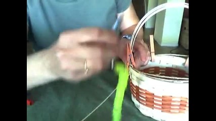 Basket Weaving Video #18a - How to Begin Lashing a Basket Rim in Place