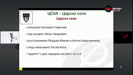 ЦСКА ще гони пореден успех, този път срещу Царско село