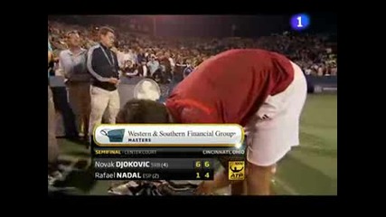 Novak Djokovic - Rafael Nadal final point Cincinnati 23/08/2009 Semifinals 6-1 / 6-4