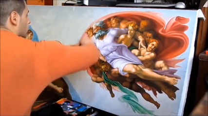 Микеланджело-сътворението на Адам