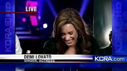Jonas Brothers и Demi Lovato интервю на Kcra 4/8/10 