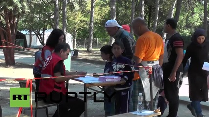 Serbia: Refugees access shelter in Presevo after passage through Macedonia