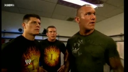 Raw 06/29/09 Legacy & Batista [backstage]