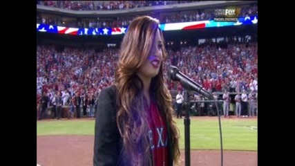 Удивителен глас !! Деми Ловато изпълнява химнът на С. А. Щ.