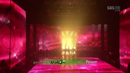 (hd) Secret - Poison ~ Inkigayo (25.11.2012)