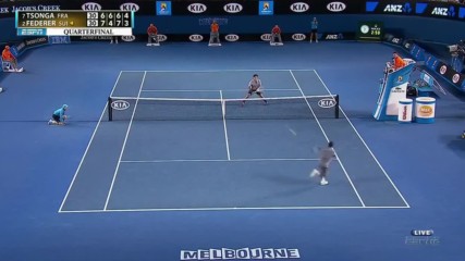 R.federer Vs J.w.tsonga Australian Open 2013 Qf