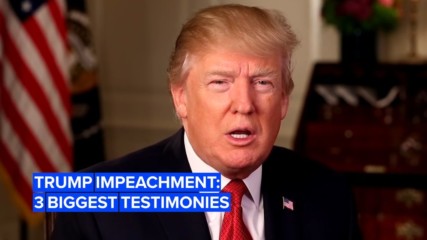 The Trump impeachment testimonies to watch next week