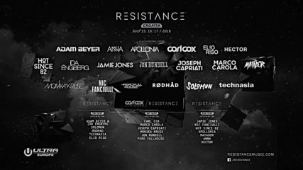 Ultra Europe Resistance 2016 Lineup