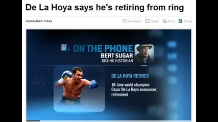Oscar De La Hoya Retires From Boxing On April 14, 2009 