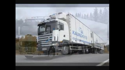 long and big truck Scania V8 And Man 