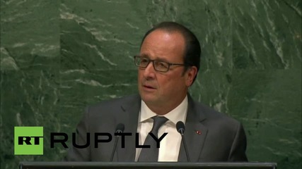 UN: Hollande blames Assad for refugee crisis, during UNGA speech