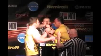 Dzambolat Tsoriev, Rus vs. Lubomir Jagnesak, Svk - Nemiroff 2010 (left; - 95kg) 