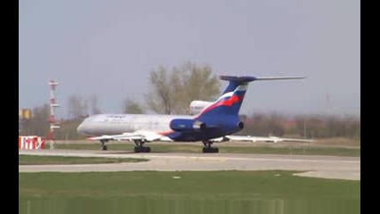 Ra - 85627 Tu154m takeoff from Sofia airport