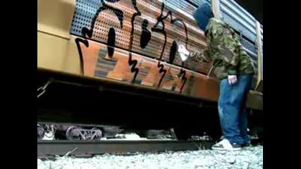 Orange Freight Bomb Graffiti above