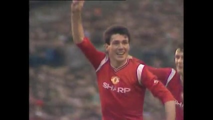 Frank Stapleton goal vs Liverpool 1985 /1986